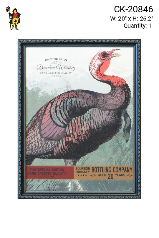 Framed Cleared Mid Century Bourbon Advertisement - 2