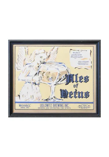 Framed Cleared Mid Century Beer Advertisement - 1