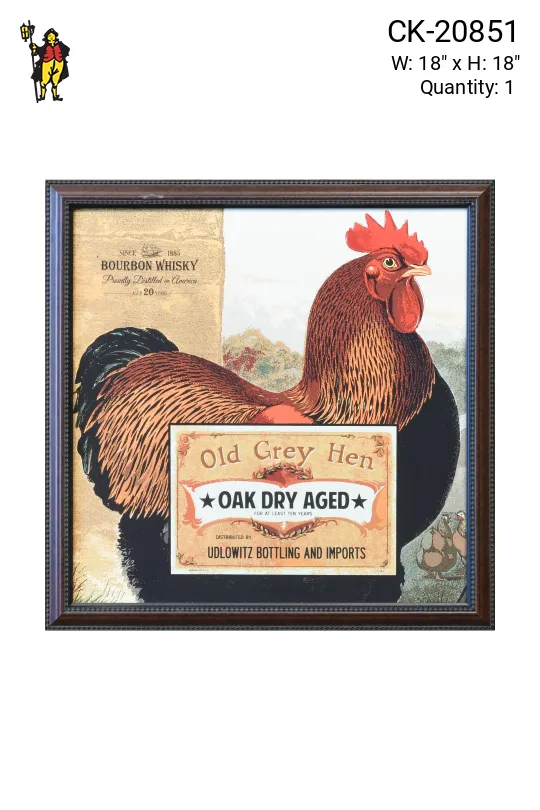 Framed Cleared Mid Century Bourbon Advertisement - 3