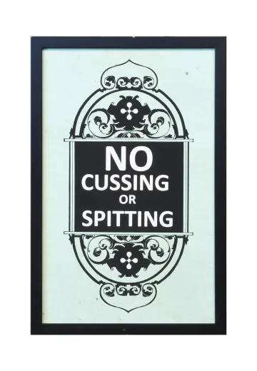 Framed Cleared Bar/Tavern Rules Sign