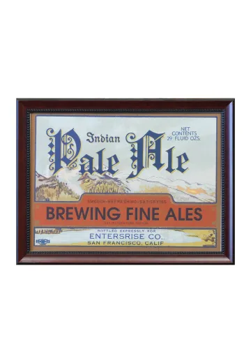 Framed Cleared Mid Century Beer Advertisement - 3