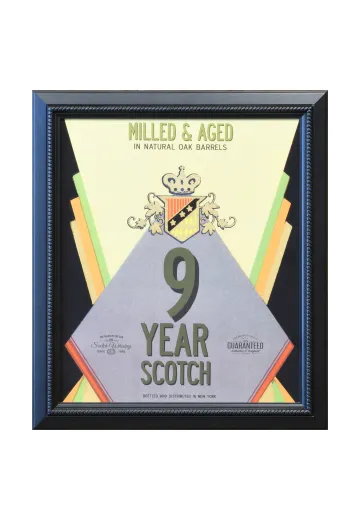 Framed Cleared Mid Century Scotch Advertisement