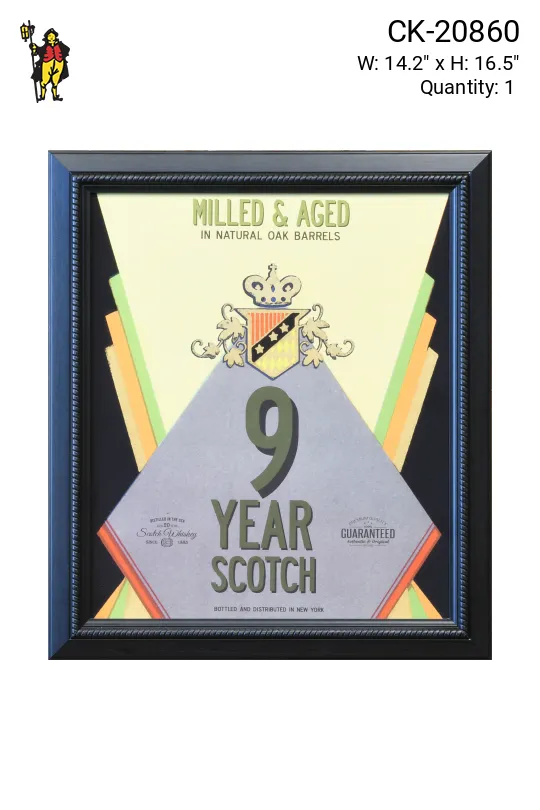 Framed Cleared Mid Century Scotch Advertisement