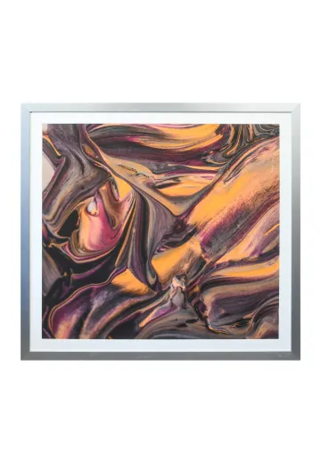 Framed Cleared Abstract Swirls Print