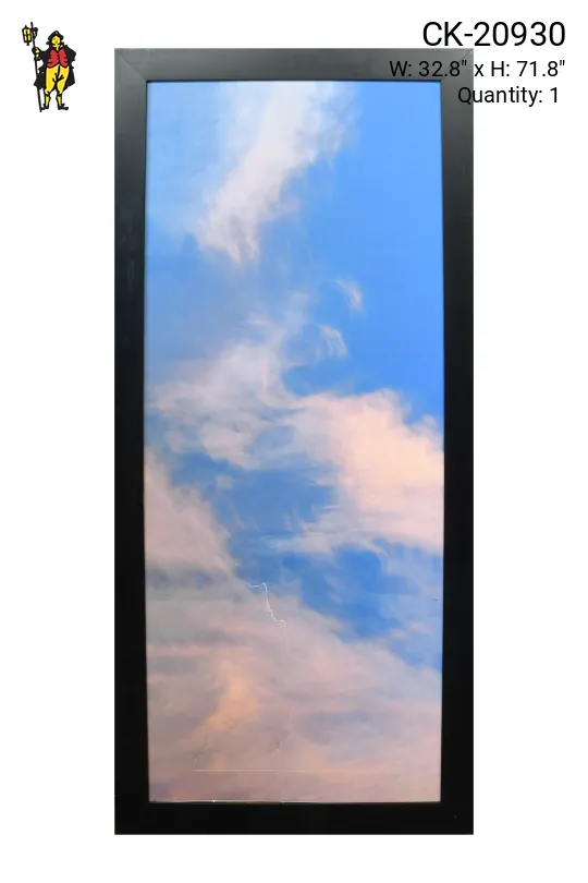 Framed Cleared Minimalist Serene Sky Photograph - 4 (Damaged Canvas)
