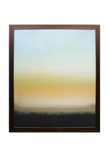 Framed Cleared Mid Century Minimalist Landscape Painting
