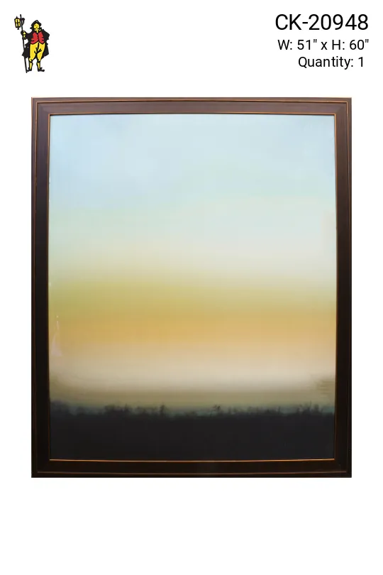 Framed Cleared Mid Century Minimalist Landscape Painting