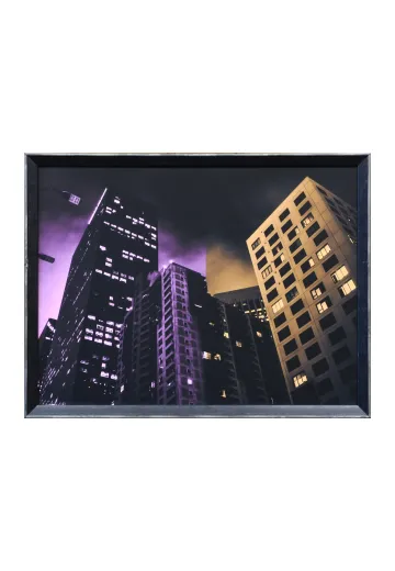 Framed Cleared Neo Noir Cityscape Photograph