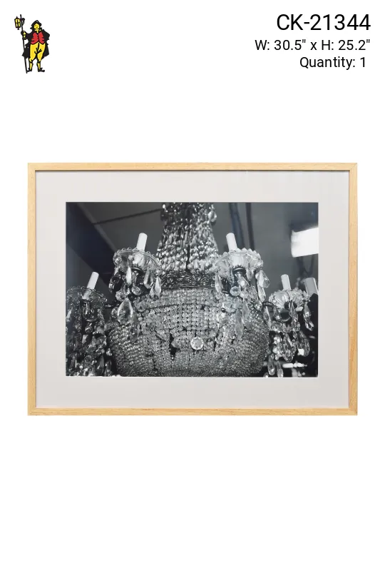 Framed Cleared "Crystal Chandelier" Photograph