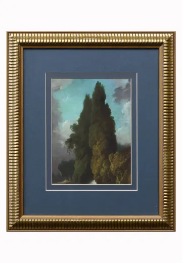 Framed 19th Century Cleared Landscape Painting