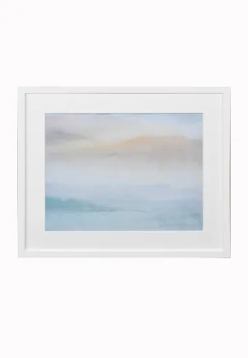 Cleared & Framed Abstract Seascape Watercolor (1/2)