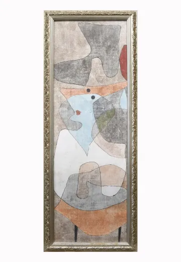 Framed & Cleared Abstract of Figure With Geometric Shapes