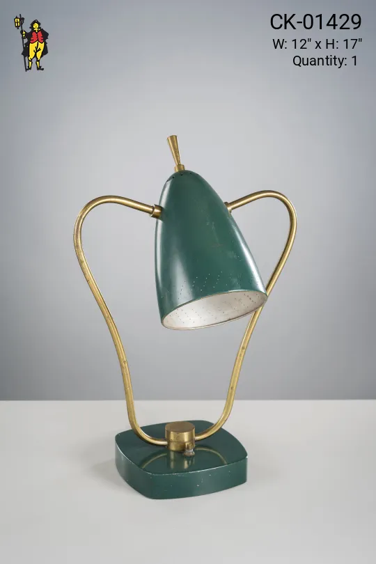 Mid-Century Table Lamp w/Bullet Shades