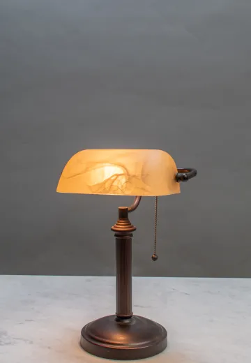 Bronze Banker's Lamp