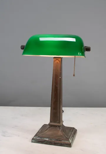 Bronze Banker's Lamp
