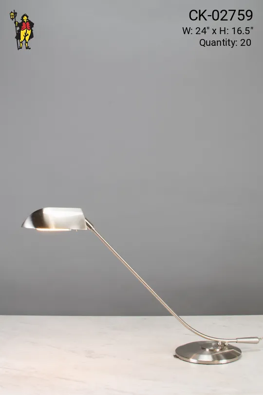 Nickel Halogen Desk Lamp