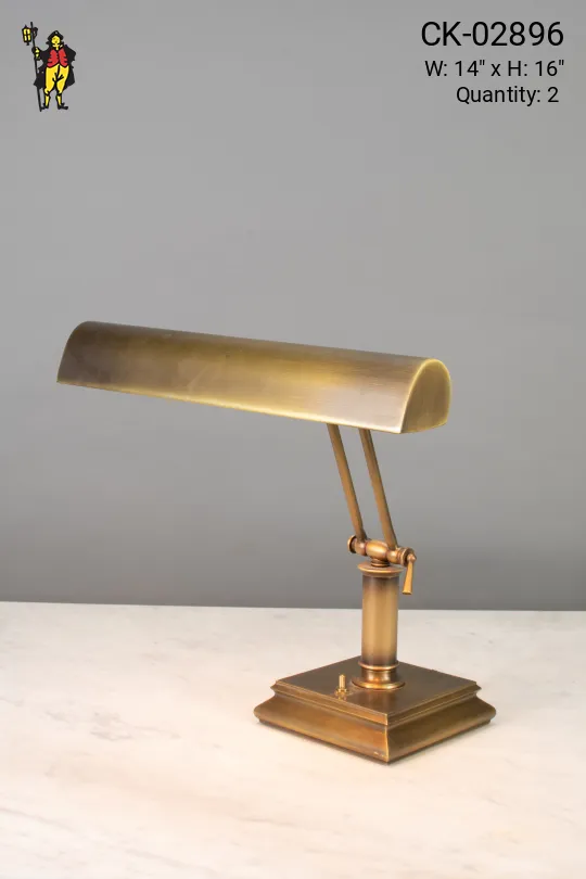 Adjustable Brass Desk Lamp
