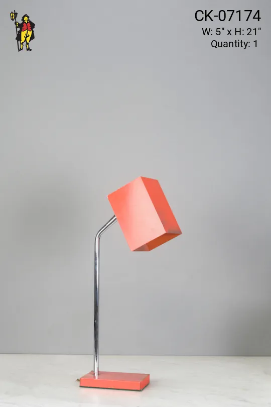 Post Modern Orange Gooseneck Desk Lamp