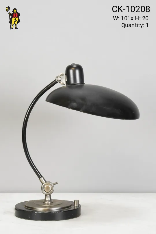 Black Vintage Style Metal Shaded Desk Lamp