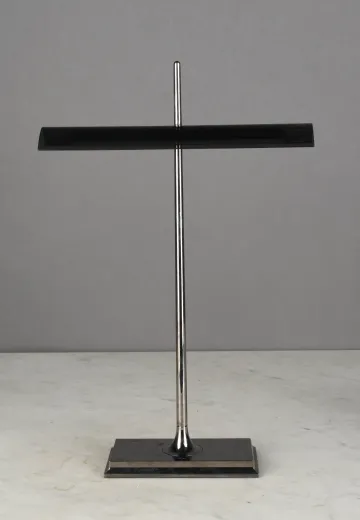 Nickel & Gray Shaded Desk Lamp *LED*