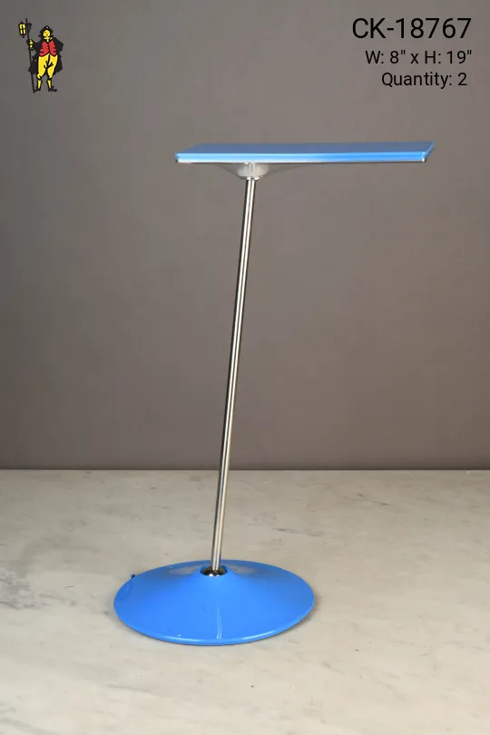 Blue Contemporary Adjustable Desk Lamp (Single LED Strip Ready for Camera)
