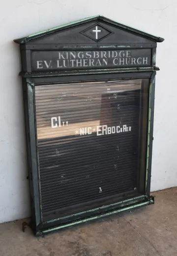 Bronze Electrified Gothic Church Sign