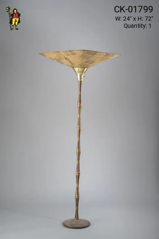 Mid-Century Torchiere w/Oversize Shade