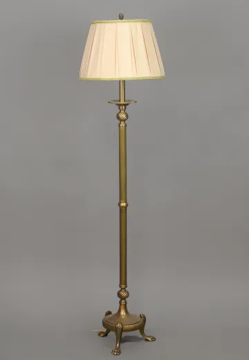Footed Brass Floor Lamp