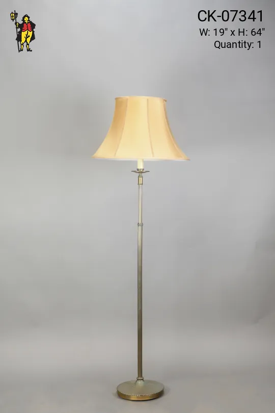 Art Deco Brass Pole Floor Lamp