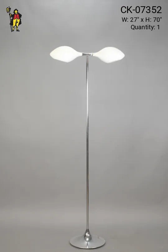 Chrome Two Light Modern Floor Lamp