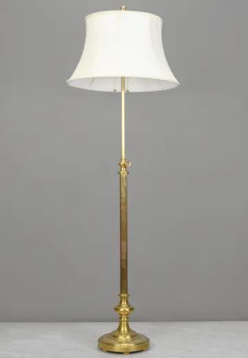 Adjustable Brass Column Floor Lamp