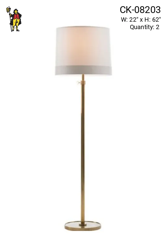 Modern Brass Pole Floor Lamp