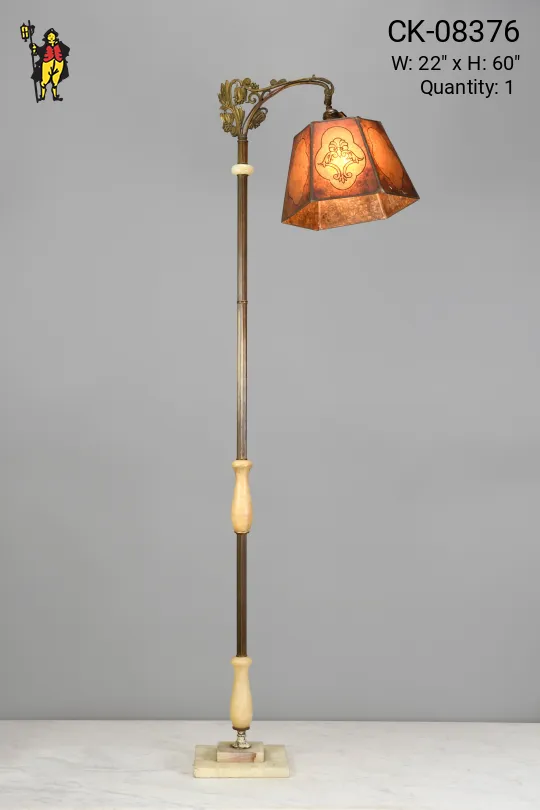 Bridge Floorlamp w/Fringe Shade
