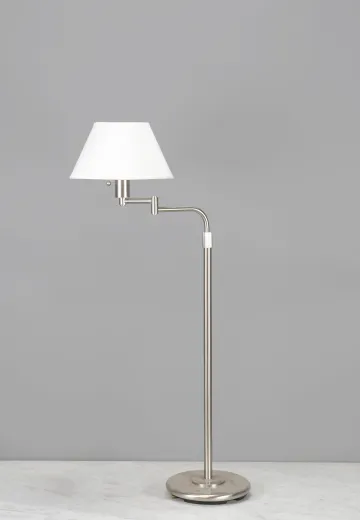 Nickel Swing Arm Floor Lamp