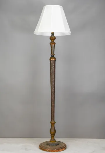 Wooden Textured Floor Lamp