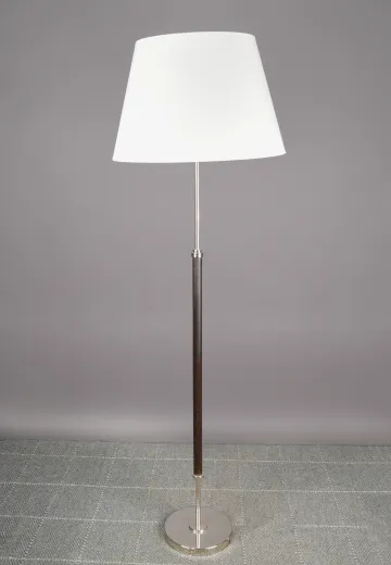 Wooden & Nickel Floor Lamp
