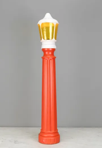 Plastic Red Christmas Lamp Post