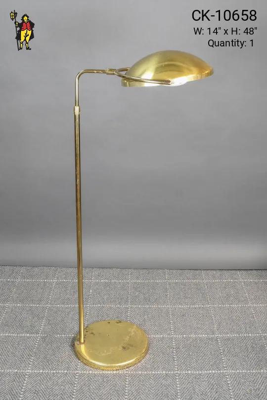 Adjustable Brass Mid Century Reading Floor Lamp
