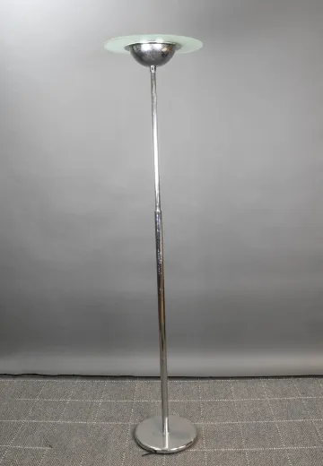 Post Modern Polished Nickel Torchiere