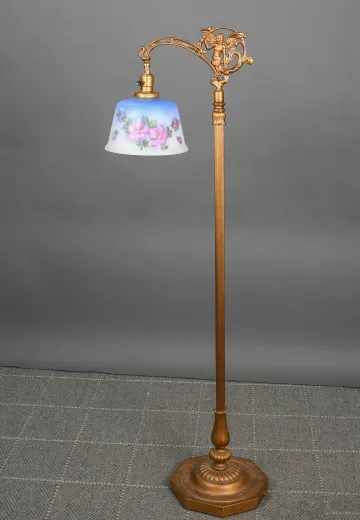 Brass Bridge Reading Floor Lamp