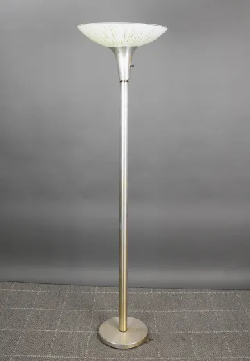 Modern Nickel Standing Torchiere