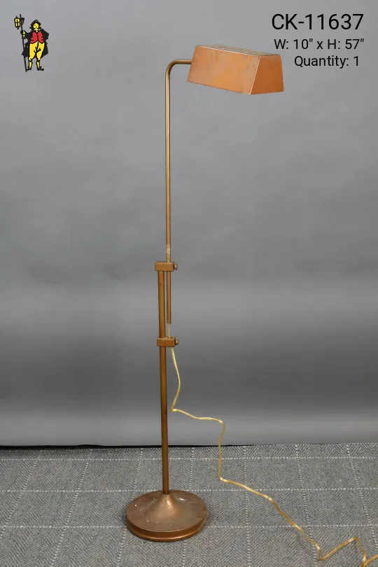 Adjustable Reading Floor Lamp w/Metal Shade