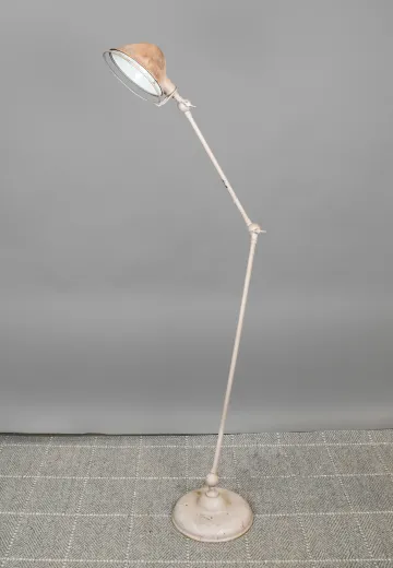 Distressed Adjustable Metal Floor Lamp