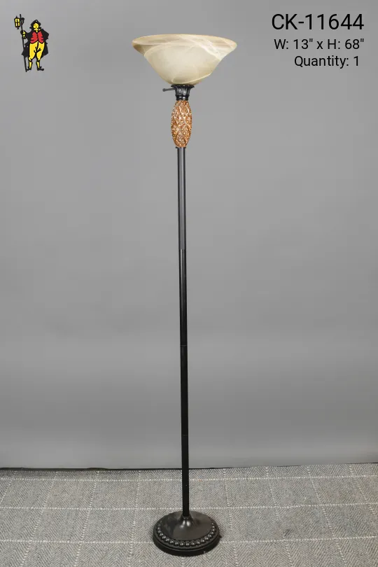 Modern Black Torchiere