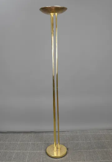 Polished Brass Halogen Torchiere