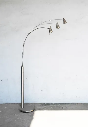 Modern Three Light Arc Floor Lamp