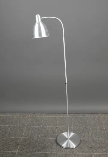 Nickel Gooseneck Reading Floor Lamp