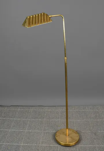 Brass Shaded Reading Floor Lamp