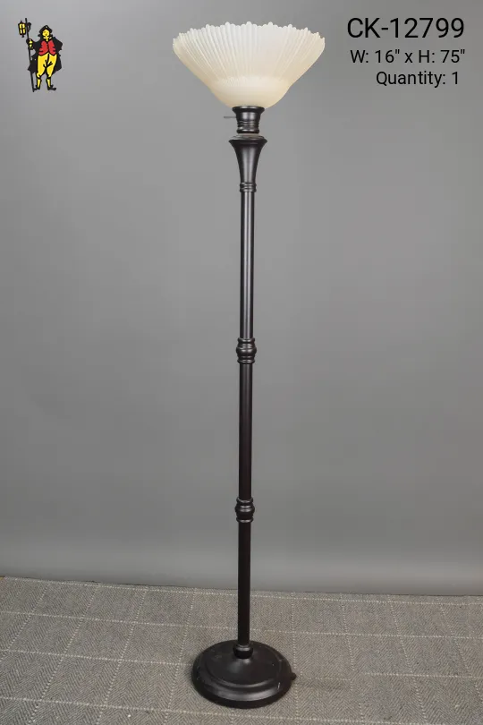 Black Contemporary Torchiere