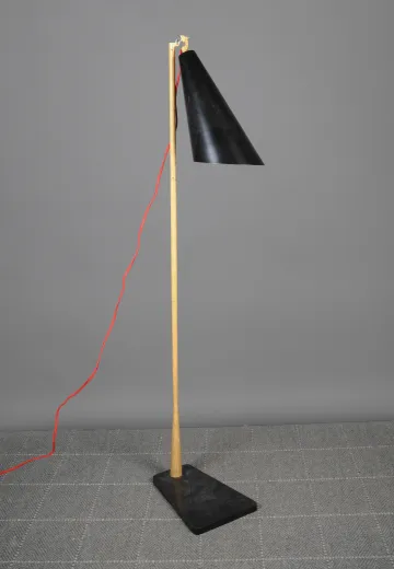 Black Single Light Directional Floor Lamp